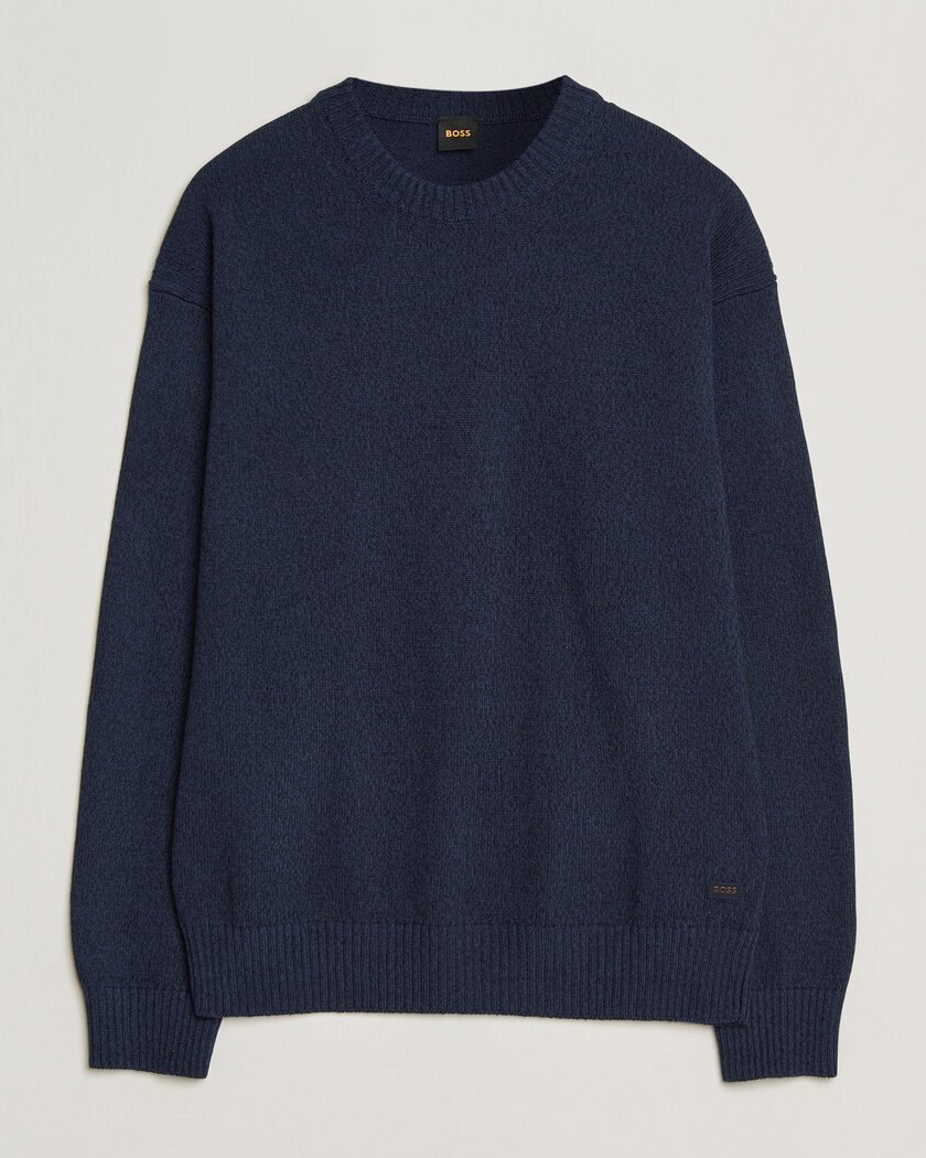 BOSS ORANGE Kerlino Knitted Sweater Dark Blue – Blå