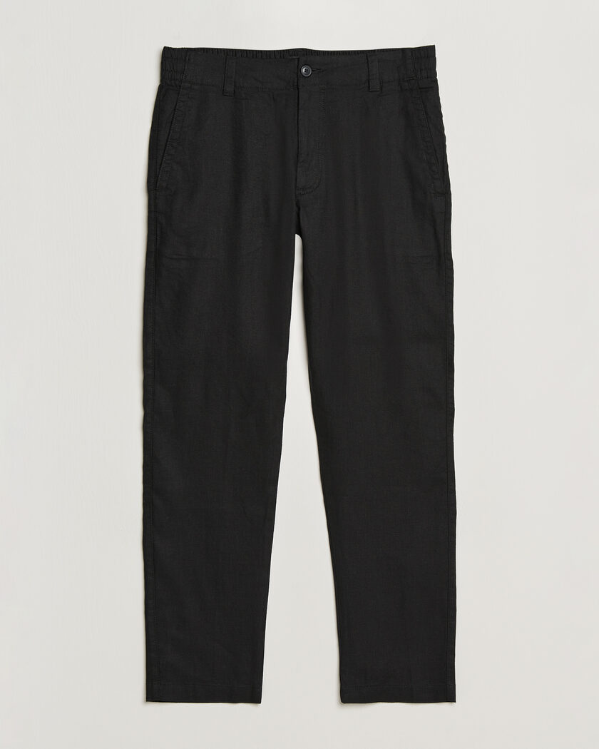BOSS ORANGE Sanderson Linen Pants Black – Sort
