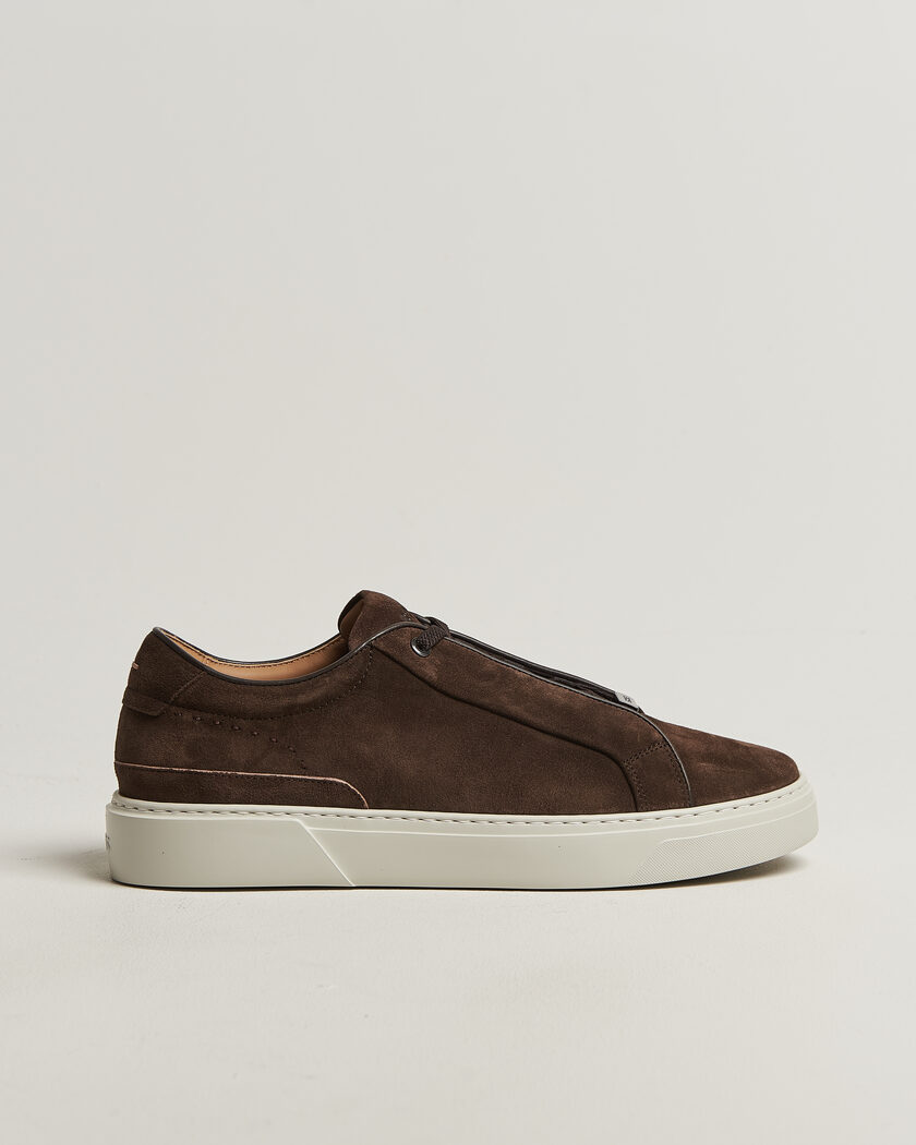 BOSS CAMEL Gary Suede Sneaker Dark Brown – Brun