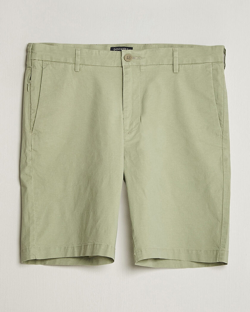 Dockers Slim Cotton/Linen Shorts Tea – Grøn