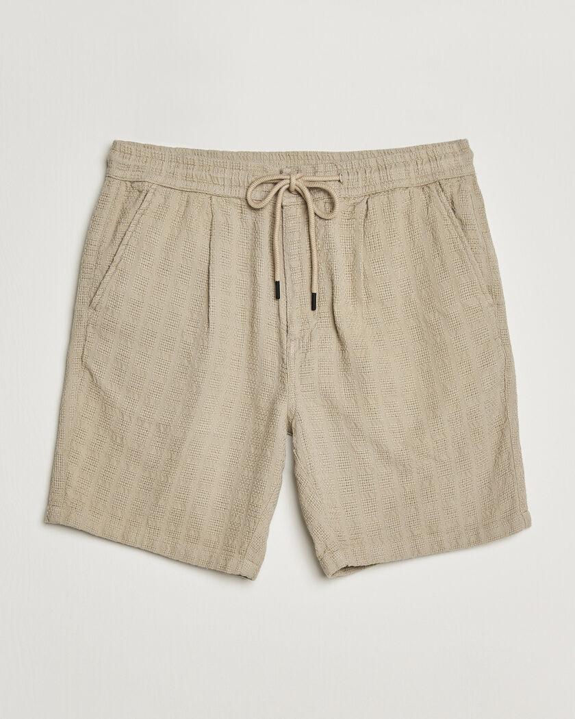 KnowledgeCotton Apparel Structured Cotton Dobby Shorts Twill – Grøn