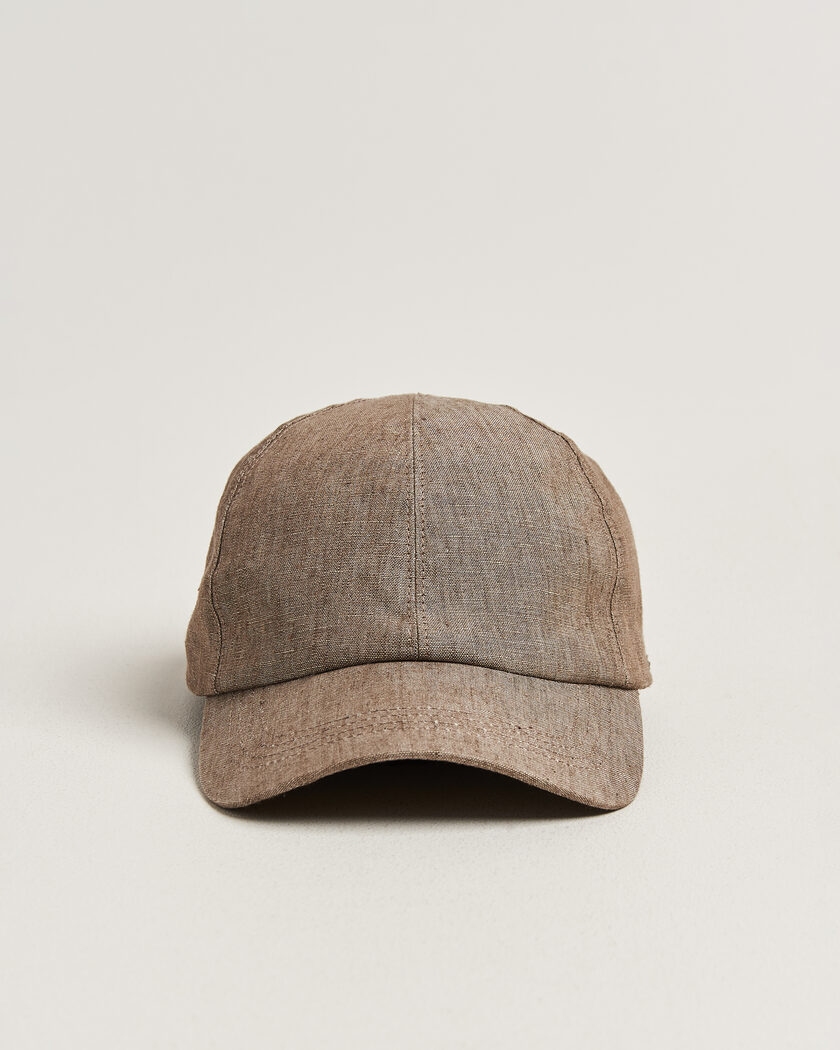 Wigéns Baseball Linen Cap Light Brown – Brun