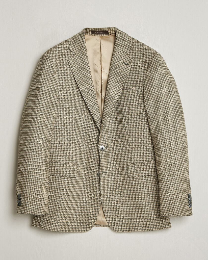 Oscar Jacobson Robert Wool/Silk/Cotton Blazer Green – Grøn