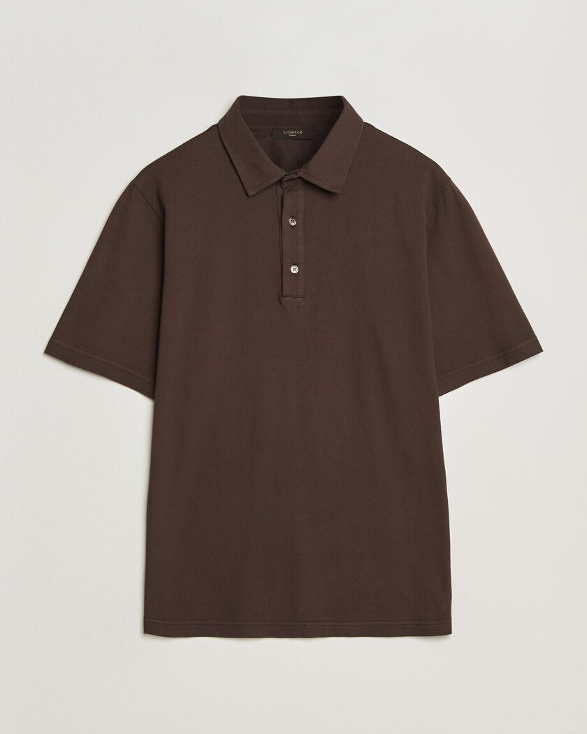 Zanone Soft Cotton Piquet Polo Chocolate – Brun