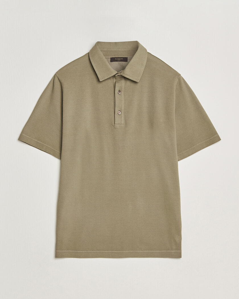 Zanone Soft Cotton Piquet Polo Taupe – Grøn