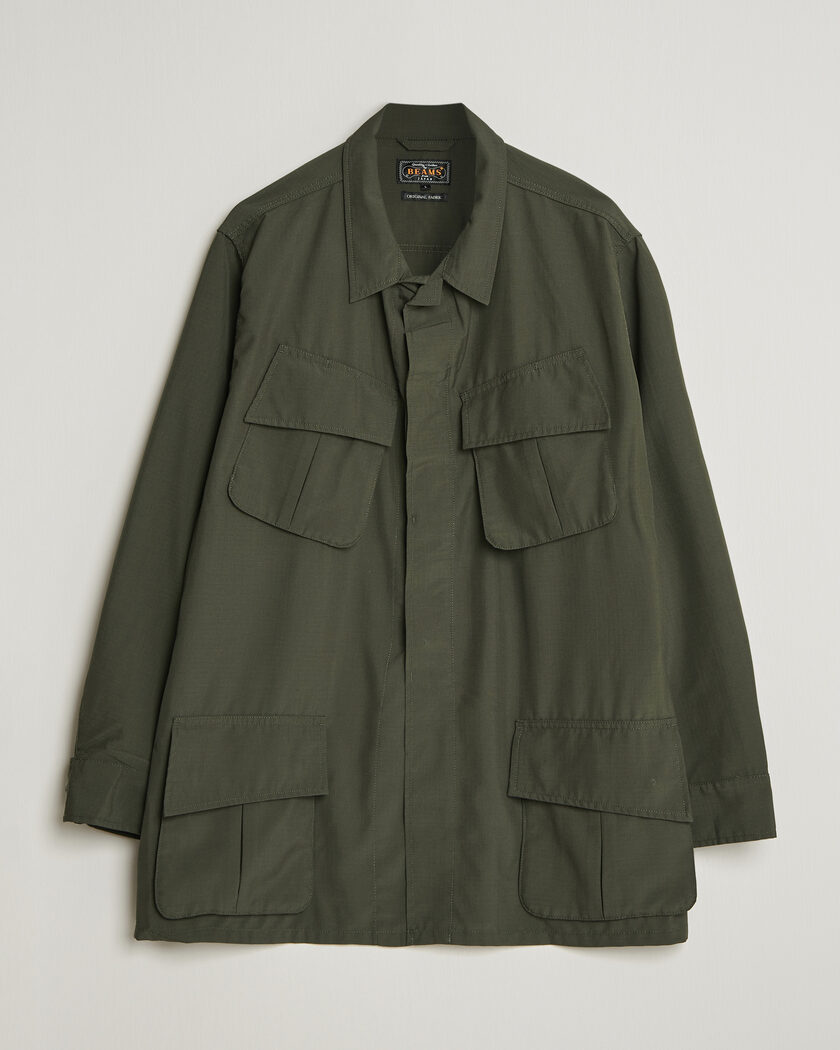 BEAMS PLUS MIL Fatigue Jacket Olive – Grøn