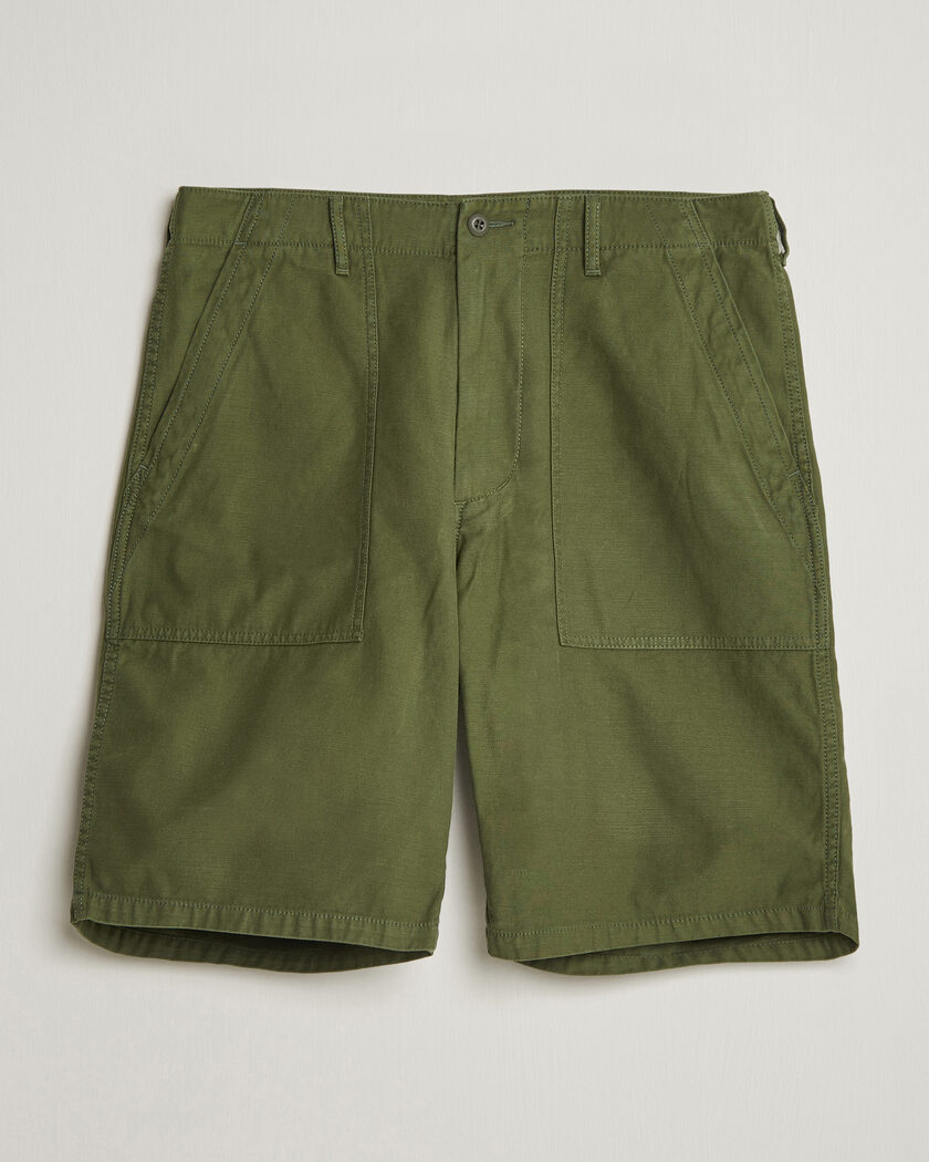 BEAMS PLUS MIL Utility Sateen Shorts Olive – Grøn