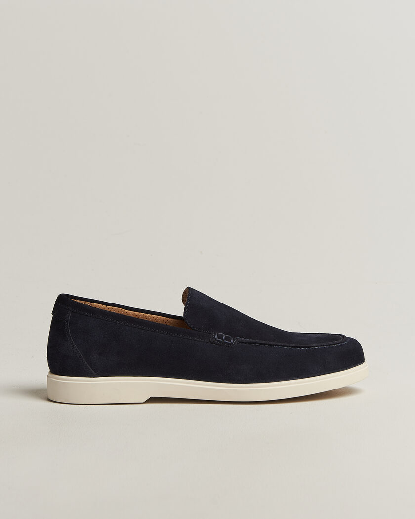 Loake Shoemakers Tuscany Suede Loafer Navy – Blå