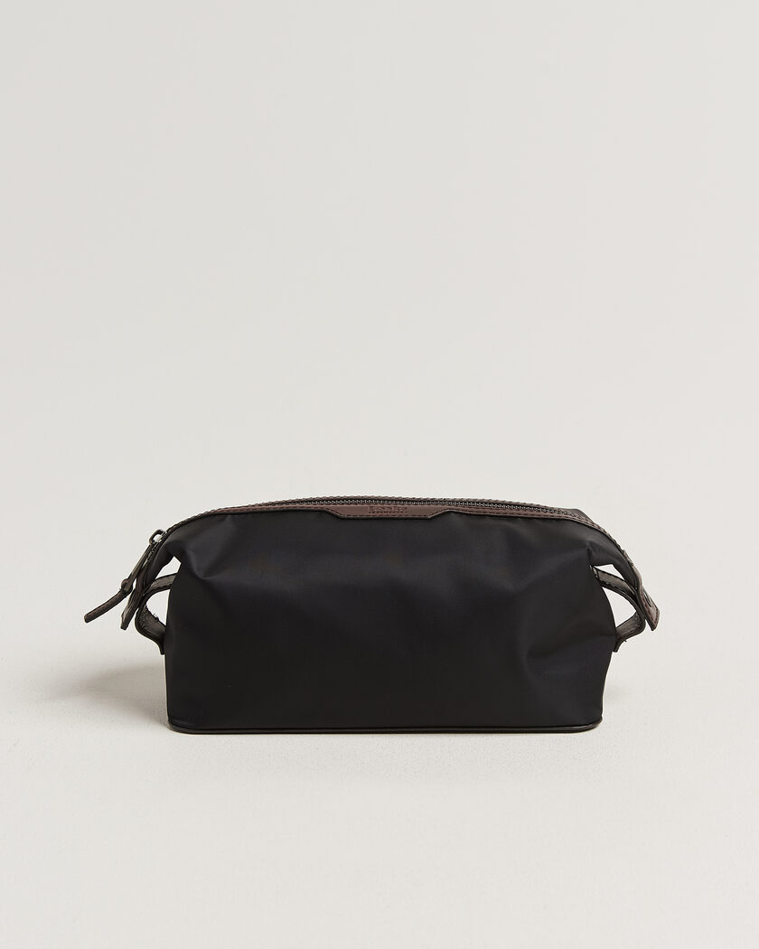Loake Shoemakers Welland Nylon/Leather Washbag Black – Sort