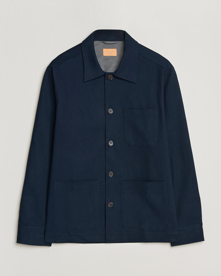 Grigio Cotton Chore Jacket Navy – Blå