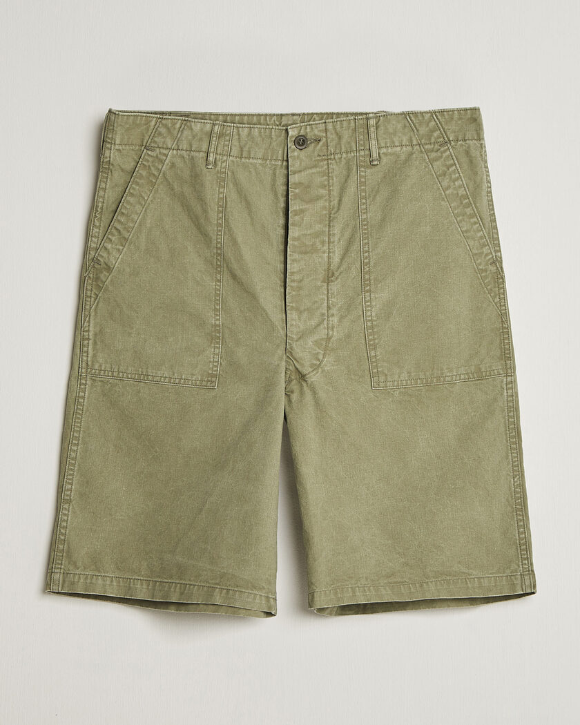 orSlow Summer Fatigue Shorts Washed Army Green – Grøn