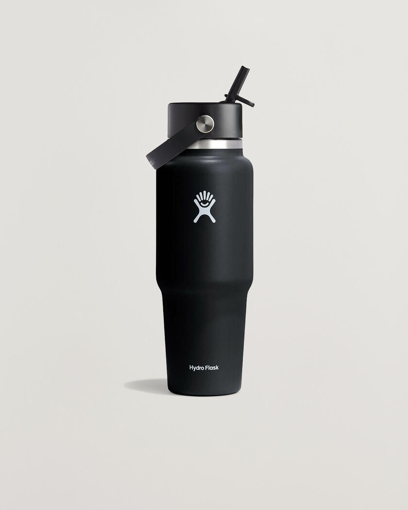 Hydro Flask Travel Bottle Flex Straw Cap 32oz Black – Sort