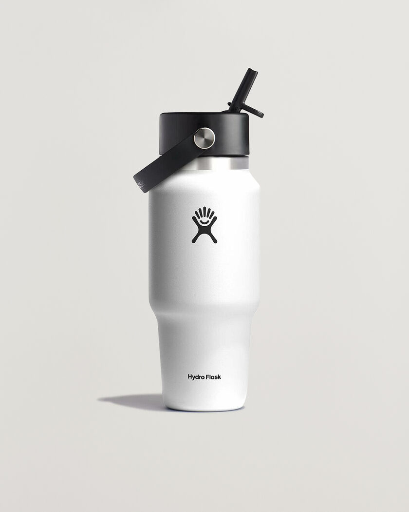Hydro Flask Travel Bottle Flex Straw Cap 24oz White – Hvid