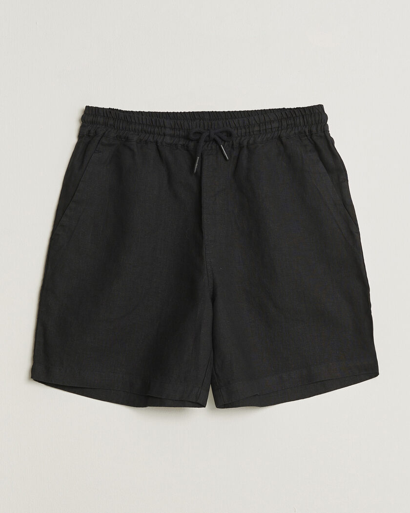 OAS Porto Linen Shorts Black – Sort