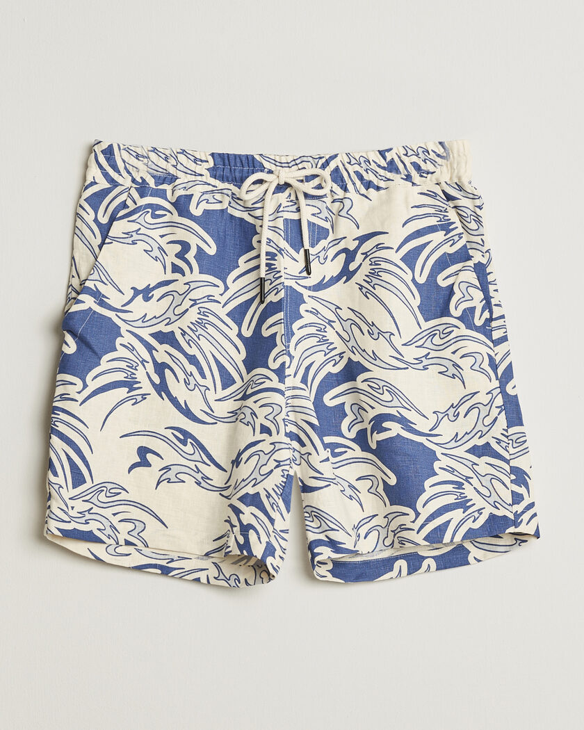 OAS Porto Linen Shorts Rogue Blue – Blå
