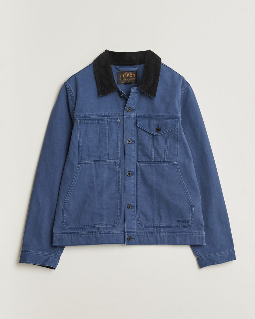Filson Rustic Canvas Short Cruiser Indigo – Blå