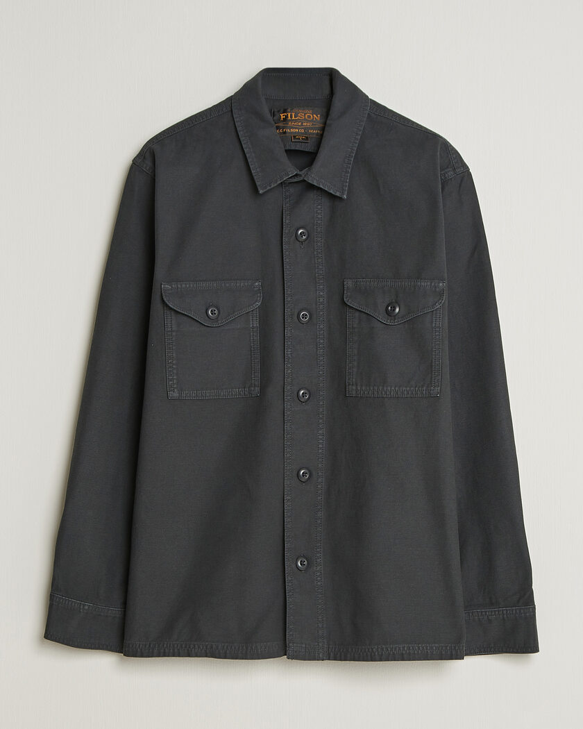 Filson Reverse Sateen Jac-Shirt Washed Black – Sort