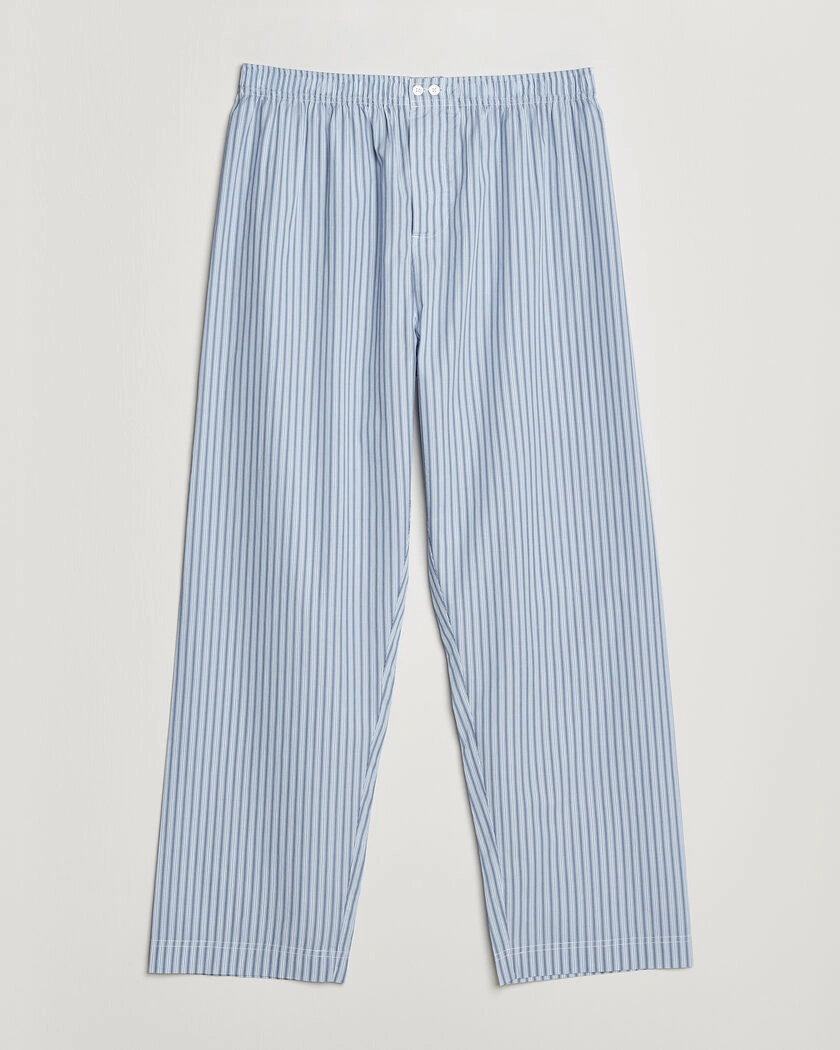 Tekla Fine Twill Pyjama Pants Cooper Stripes – Blå