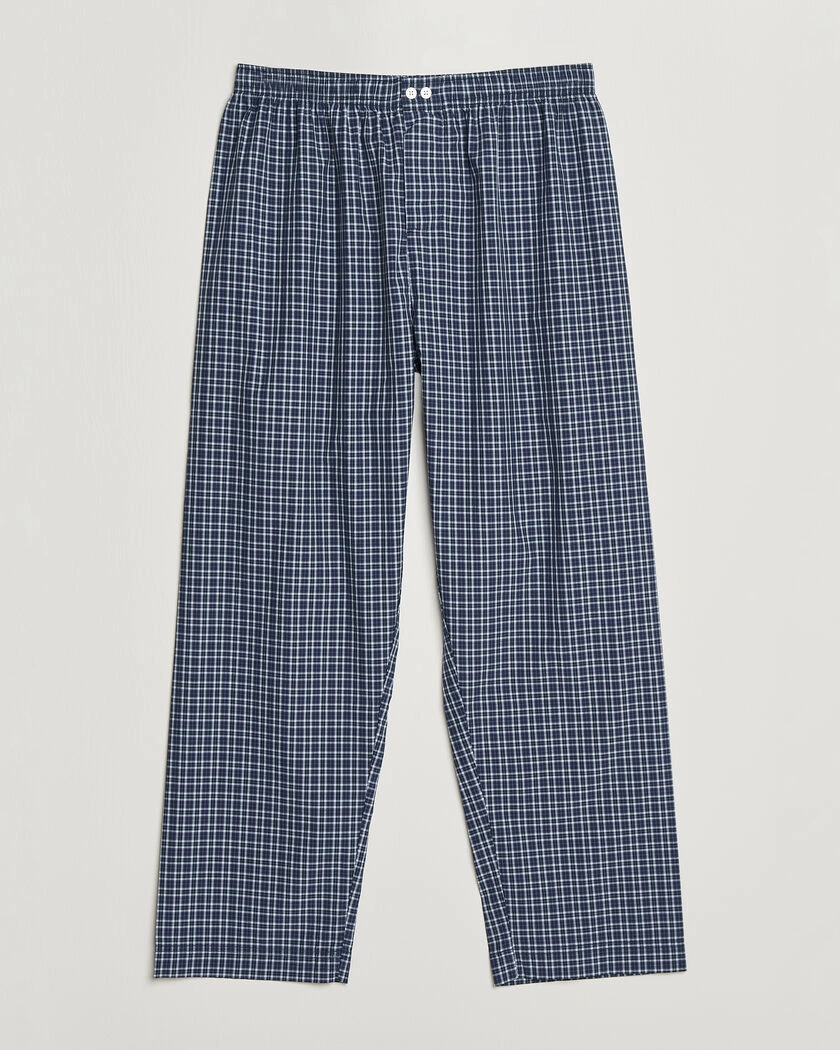 Tekla Fine Twill Pyjama Pants Lanegan Checks – Blå