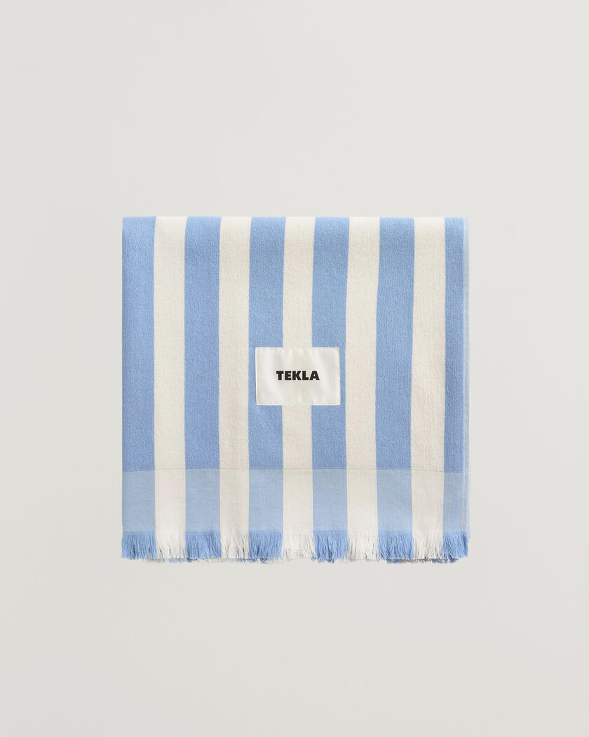 Tekla Organic Terry Beach Towel Moro Stripes – Flerfarvet