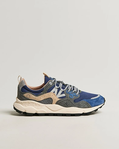 Flower Mountain Yamano 3 Suede/Canvas Sneaker Blue/Grey – Blå