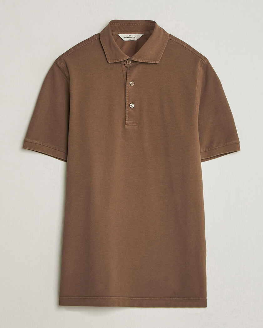 Gran Sasso Washed Polo Brown – Brun