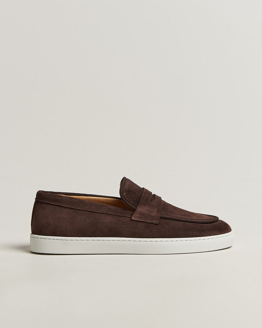 Fliteless Suede Penny Sneaker Dark Brown – Brun