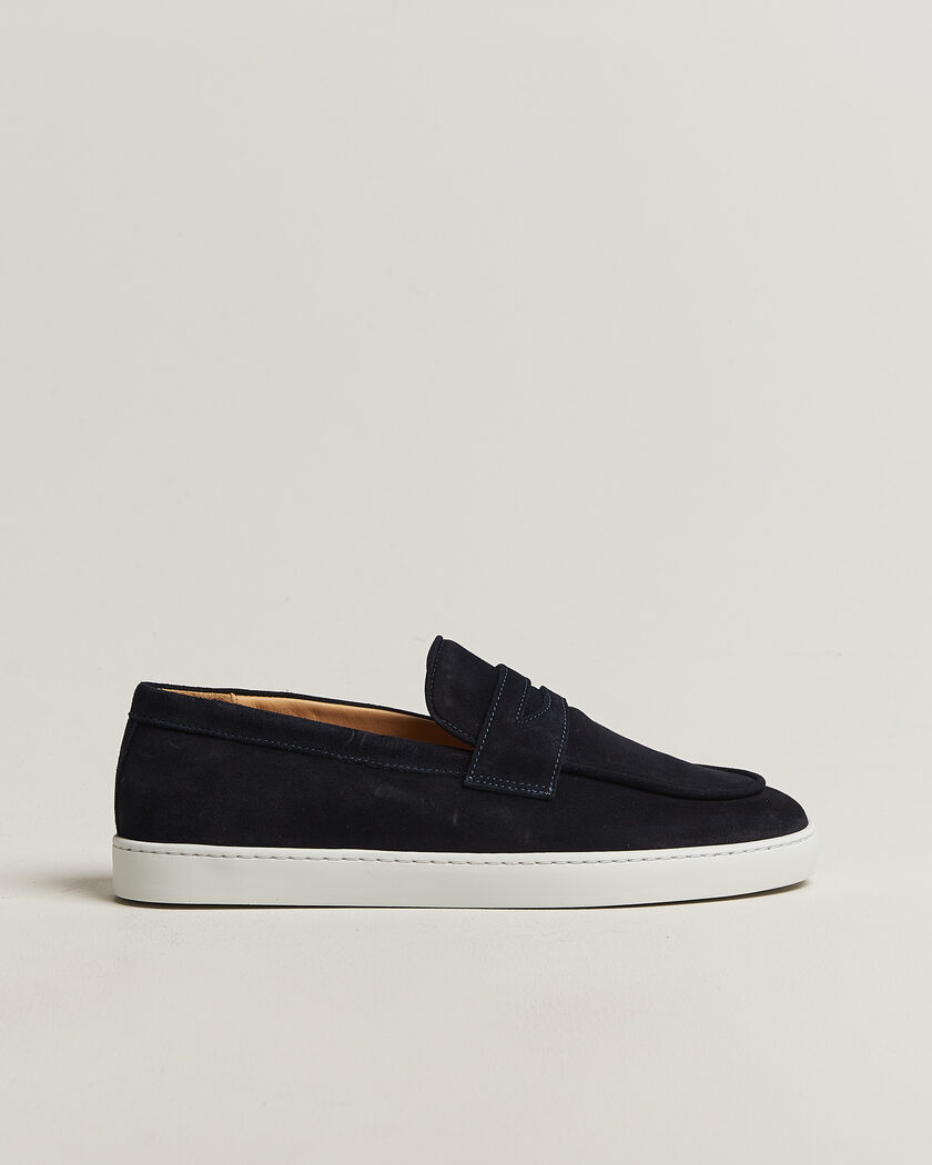 Fliteless Suede Penny Sneaker Navy – Blå