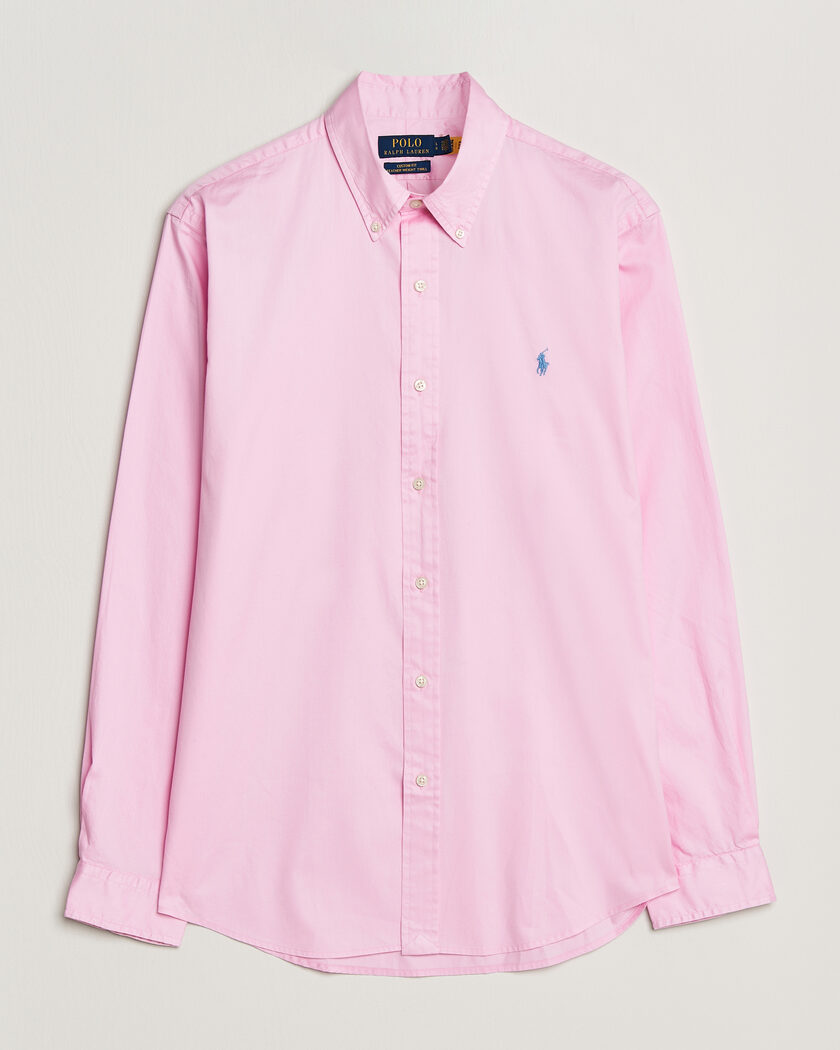 Polo Ralph Lauren Custom Fit Garment Twill Shirt Carmel Pink – Pink