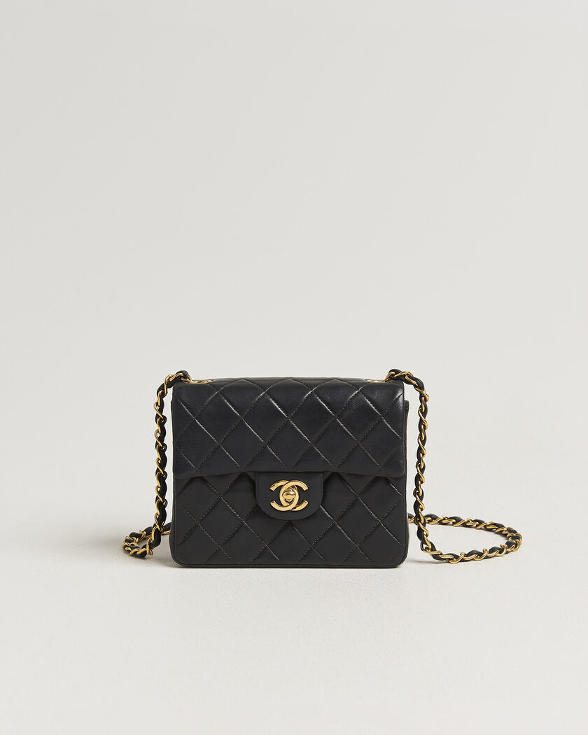 Chanel Pre-Owned Classic Mini Single Flap Square Bag Black – Sort