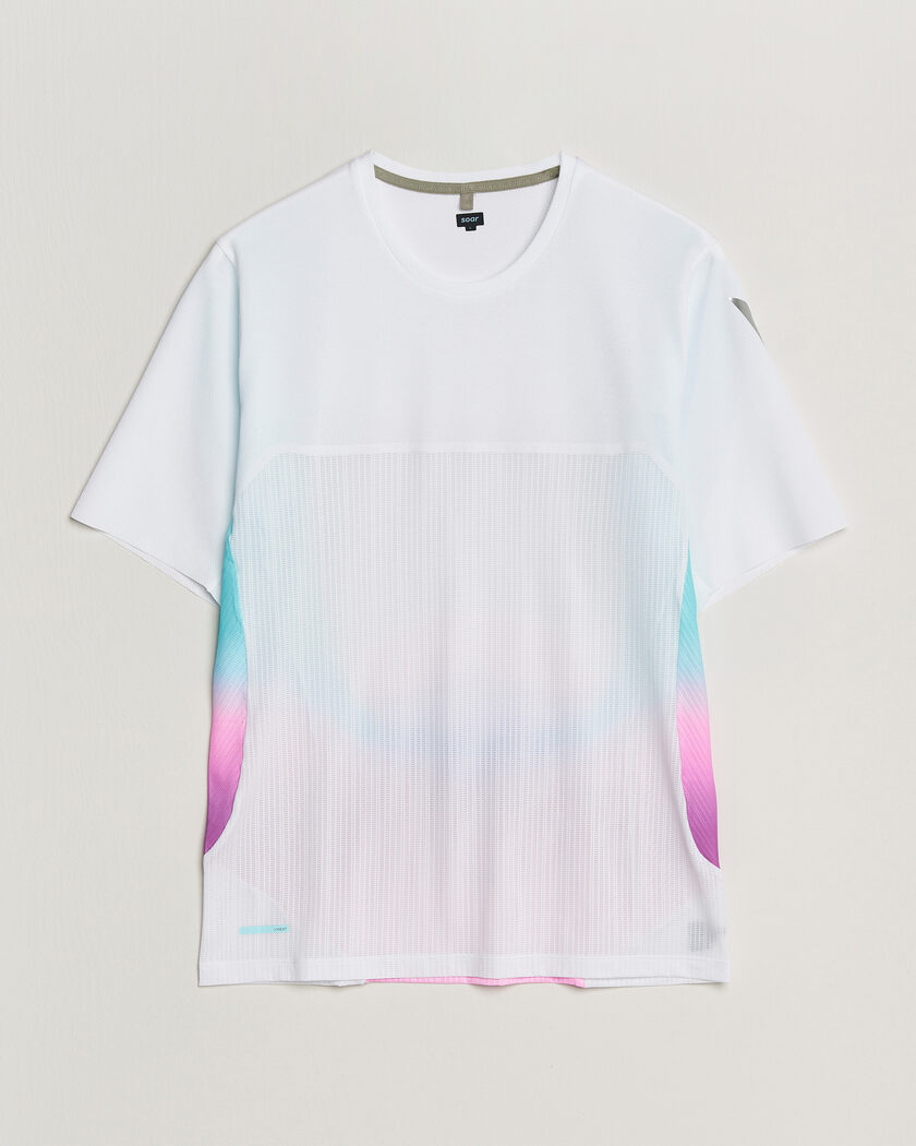 SOAR Running Hot Weather Tee White/Blue – Hvid