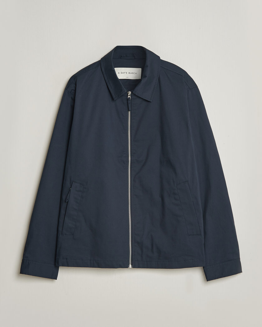 A Day's March Garland Cotton Jacket Navy – Blå