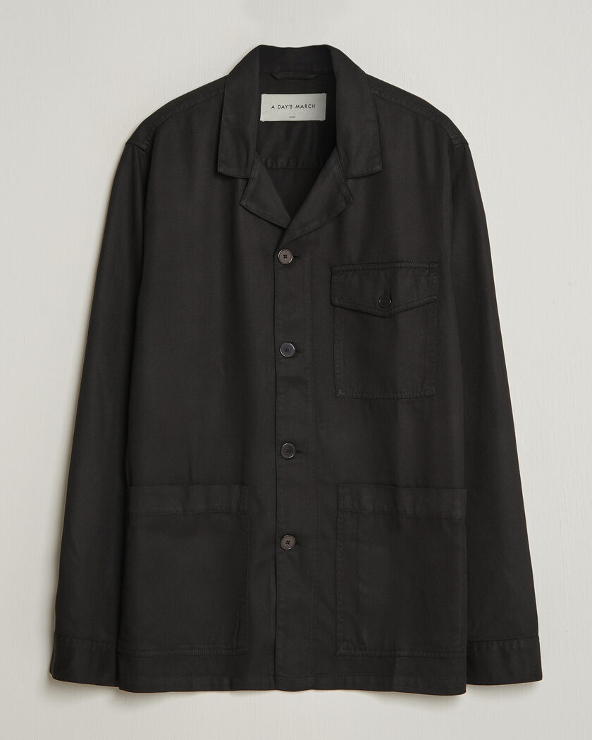 A Day's March Banagher Lyocell Overshirt Black – Sort
