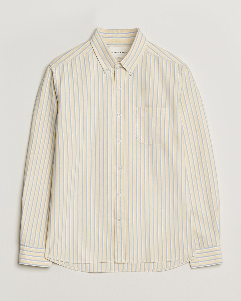 A Day's March Original Oxford Shirt Yellow Multi – Flerfarvet