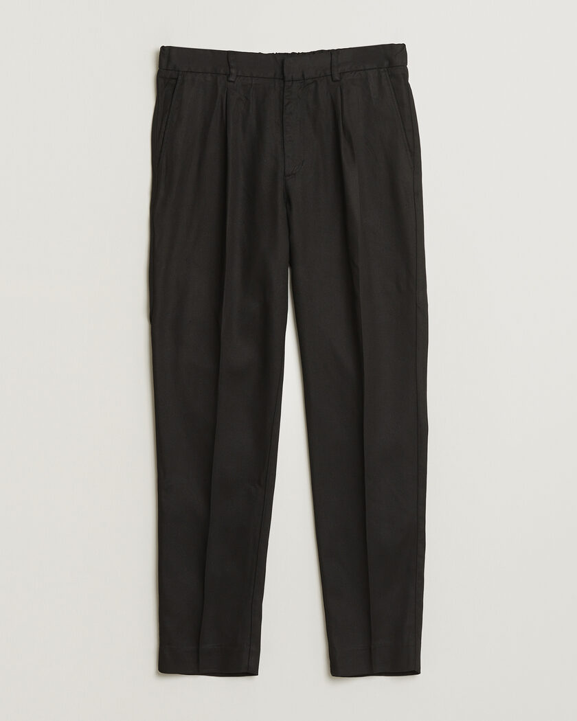 A Day's March Smart Lyocell Trousers Black – Sort
