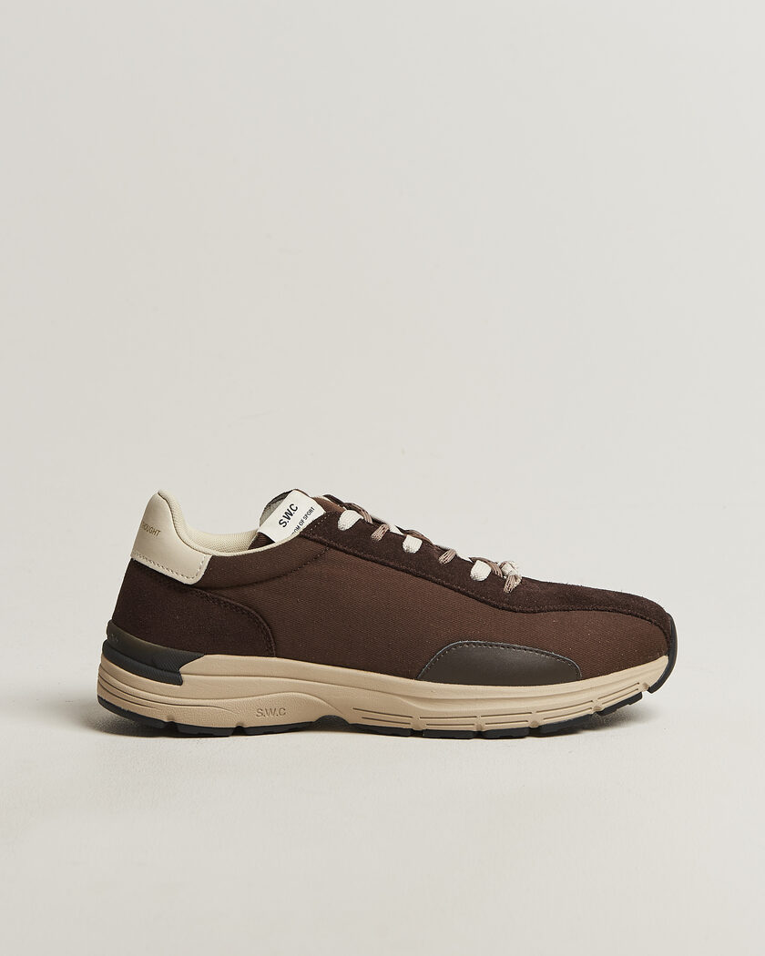 Stepney Workers Club Legion Suede Twill Sneaker Dark Brown – Brun