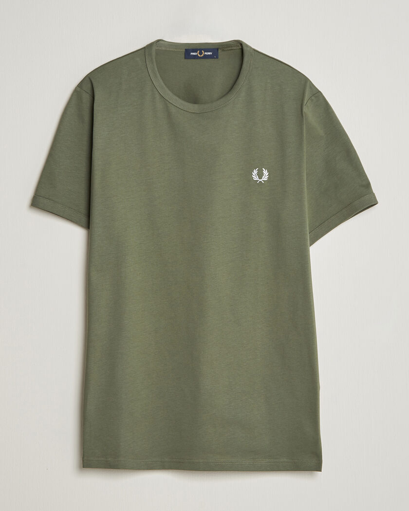 Fred Perry Ringer T-Shirt Laurel Wreath Green – Grøn