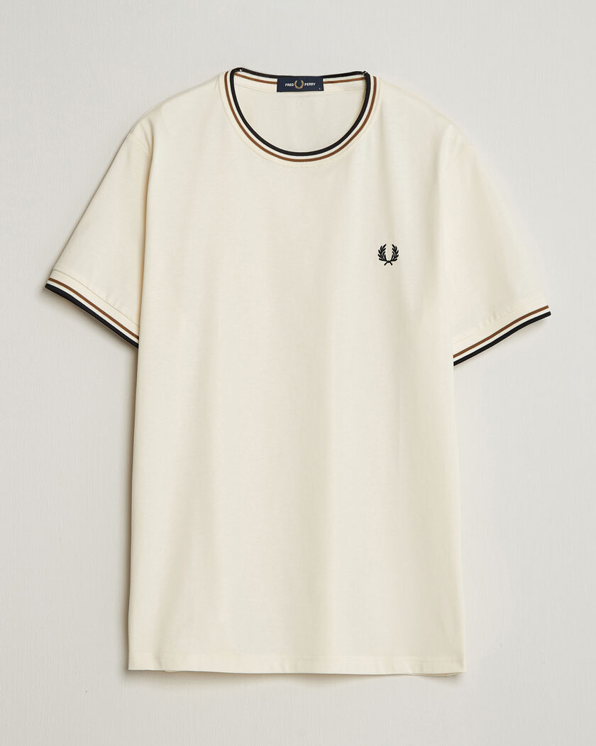 Fred Perry Twin Tipped T-Shirt Ecru – Hvid