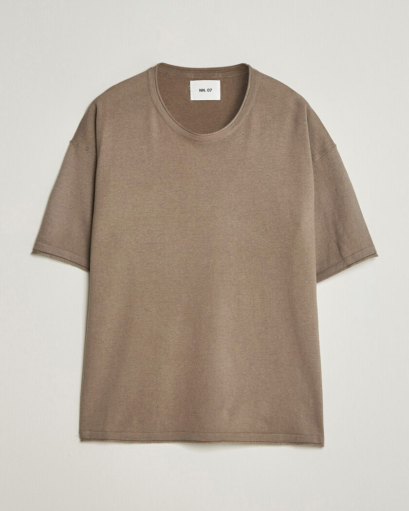 NN07 Ryan Cotton/Linen T-Shirt Clay Mirage – Brun