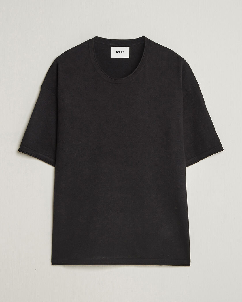 NN07 Ryan Cotton/Linen T-Shirt Black – Sort