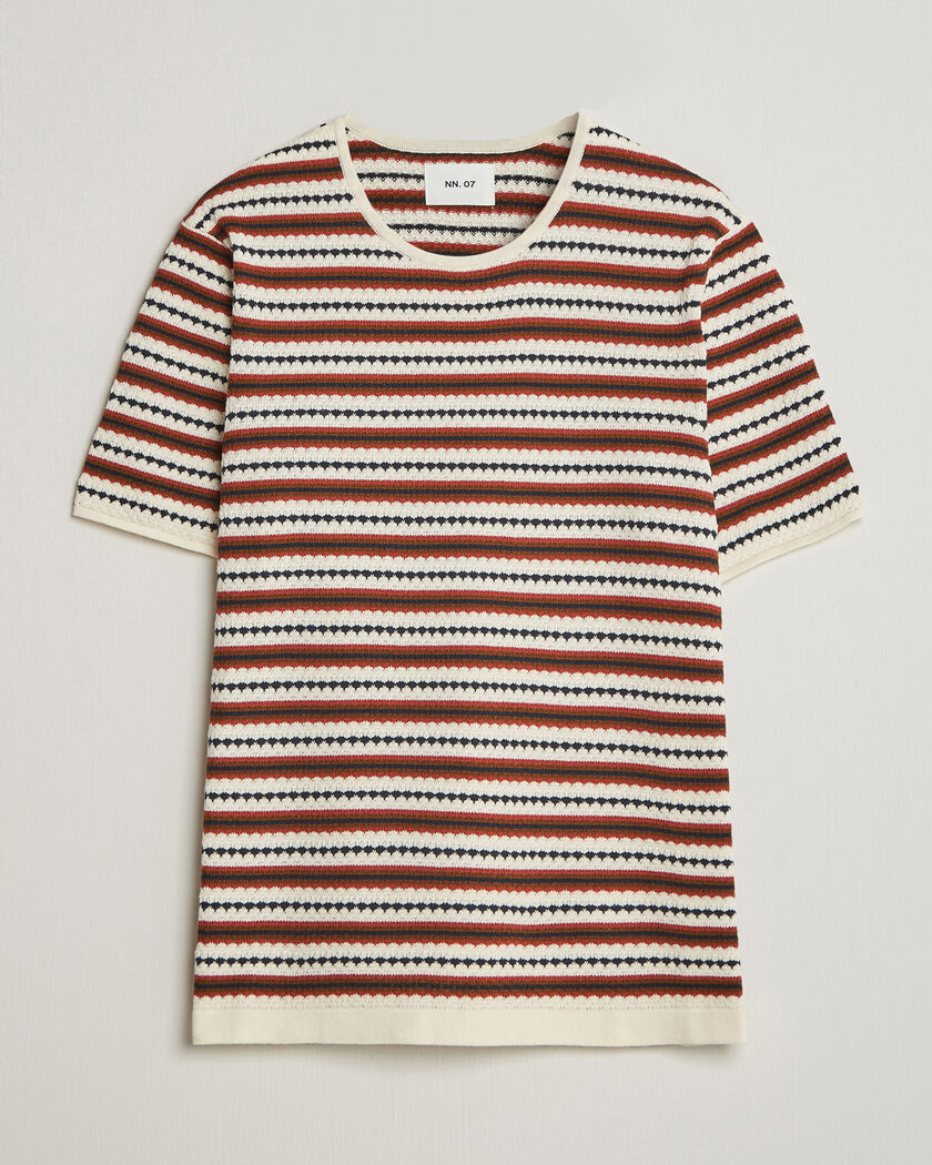 NN07 Bari Knitted Striped T-Shirt Multi – Flerfarvet