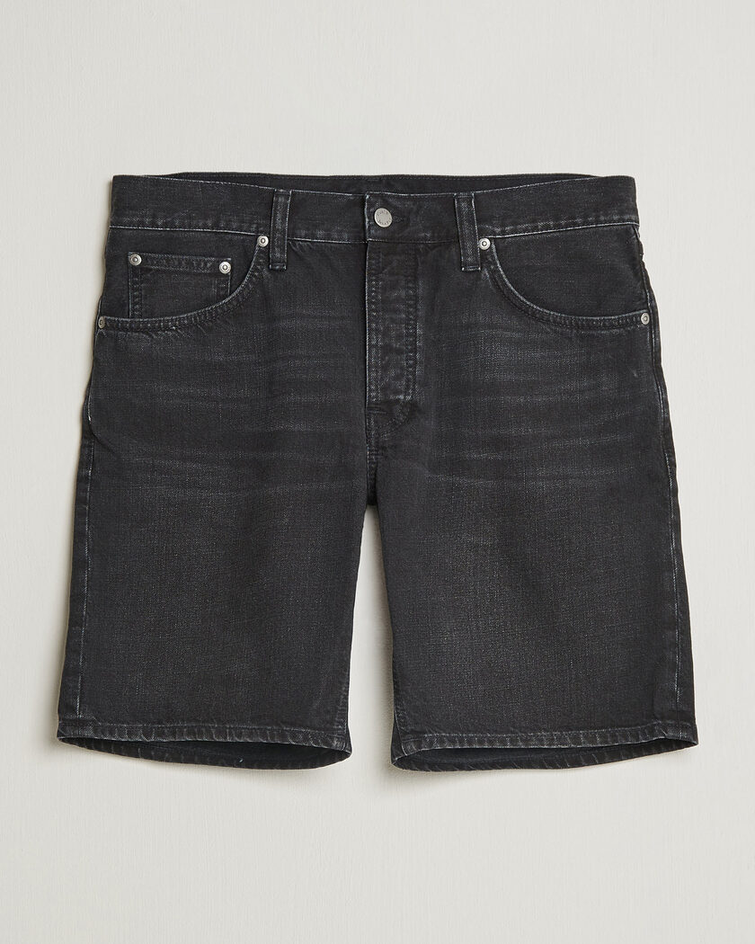 Nudie Jeans Seth Denim Shorts Dune Black – Sort