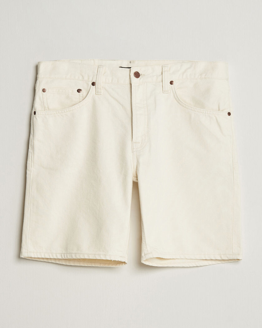 Nudie Jeans Seth Denim Shorts Everivory – Hvid