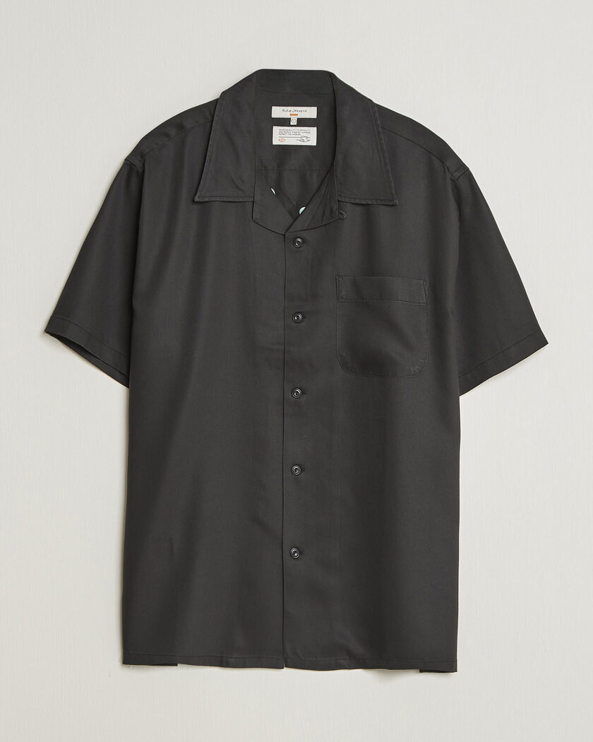 Nudie Jeans Arthur Bowling Shirt Saftey Pi Black – Sort