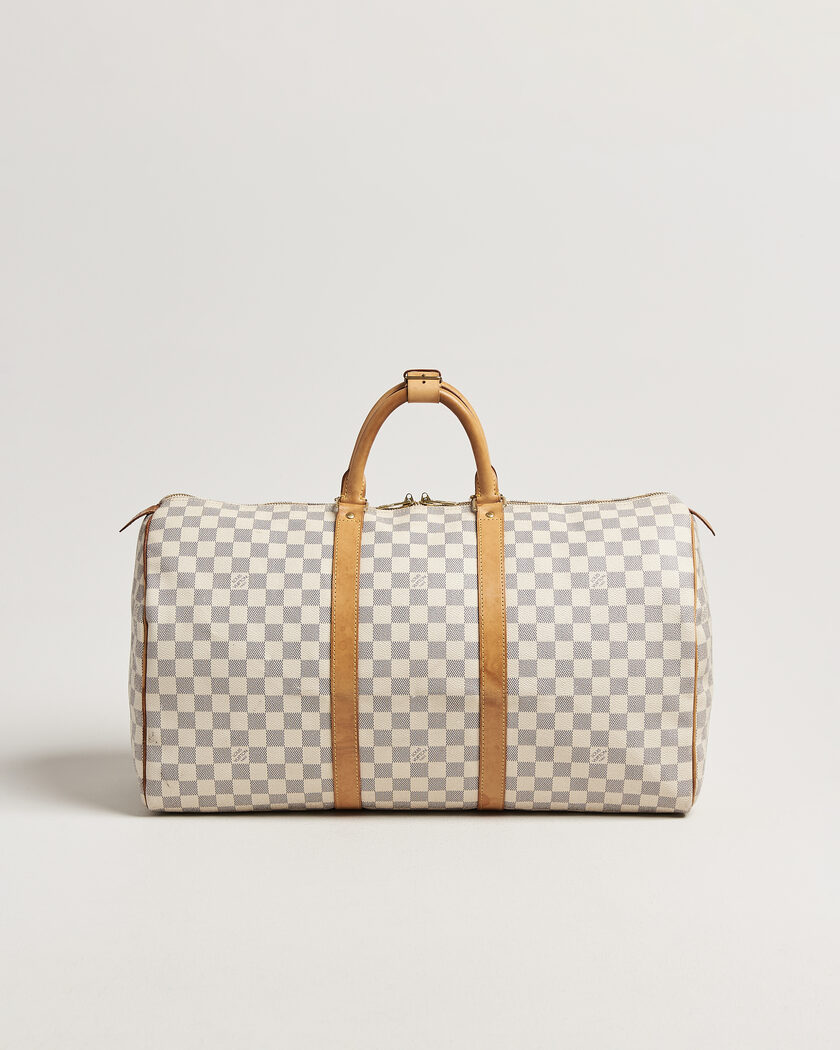 Louis Vuitton Pre-Owned Keepall 50 Damier Azur – Hvid