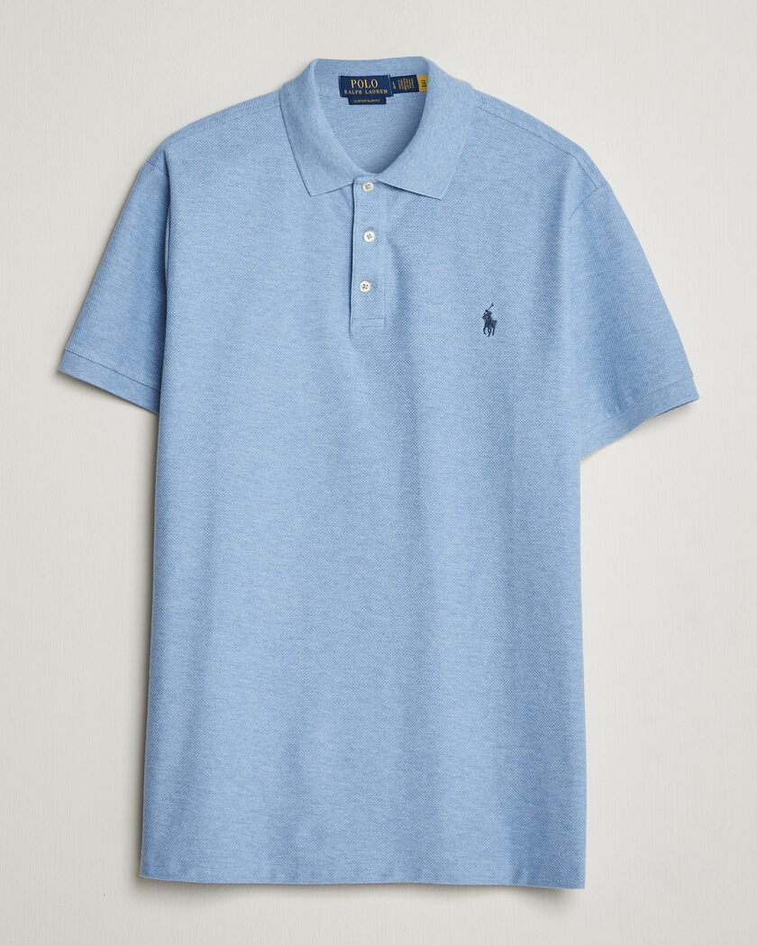 Polo Ralph Lauren Honeycomb Texture Polo Isle Heather – Blå