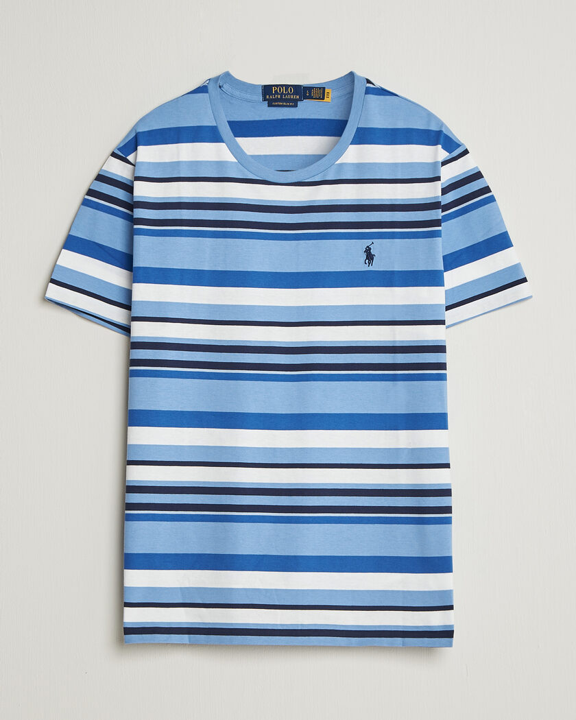 Polo Ralph Lauren Crew Neck Striped T-shirt Bristol Blue Multi – Flerfarvet