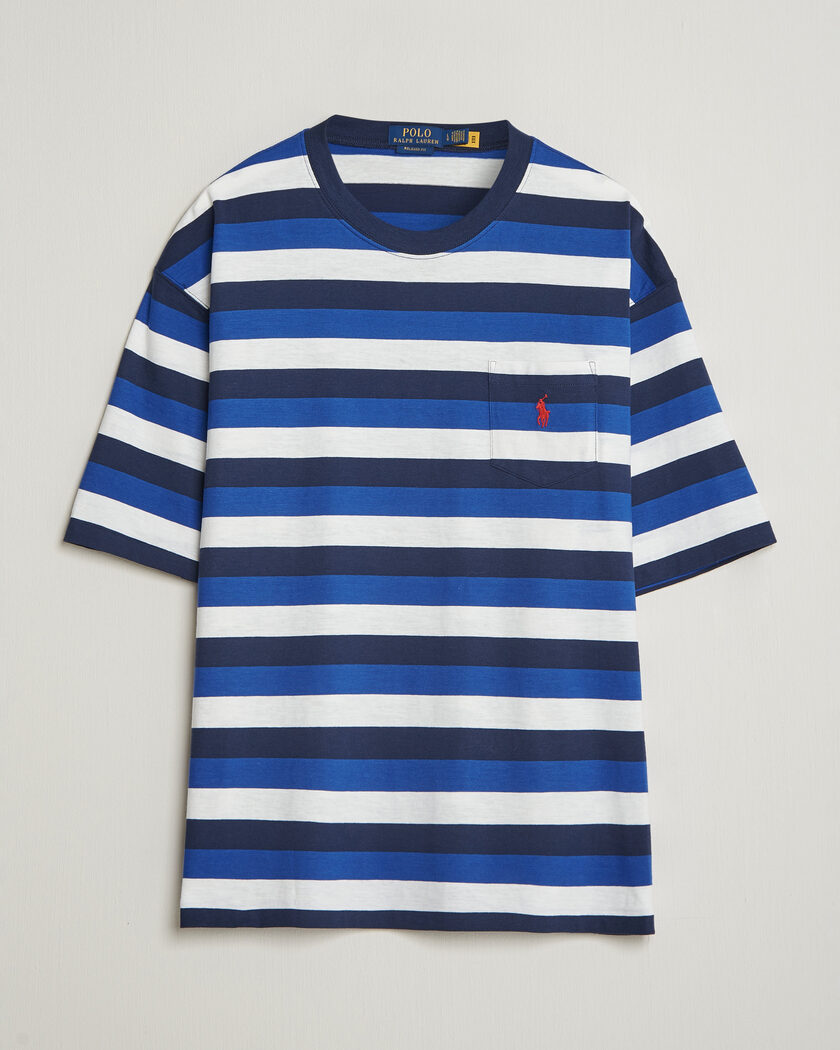 Polo Ralph Lauren Striped Pocket Tee Newport Navy Multi – Flerfarvet