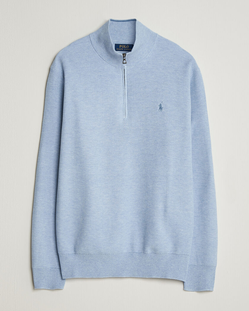 Polo Ralph Lauren Double Knit Jaquard Half Zip Sweater Cruise Navy