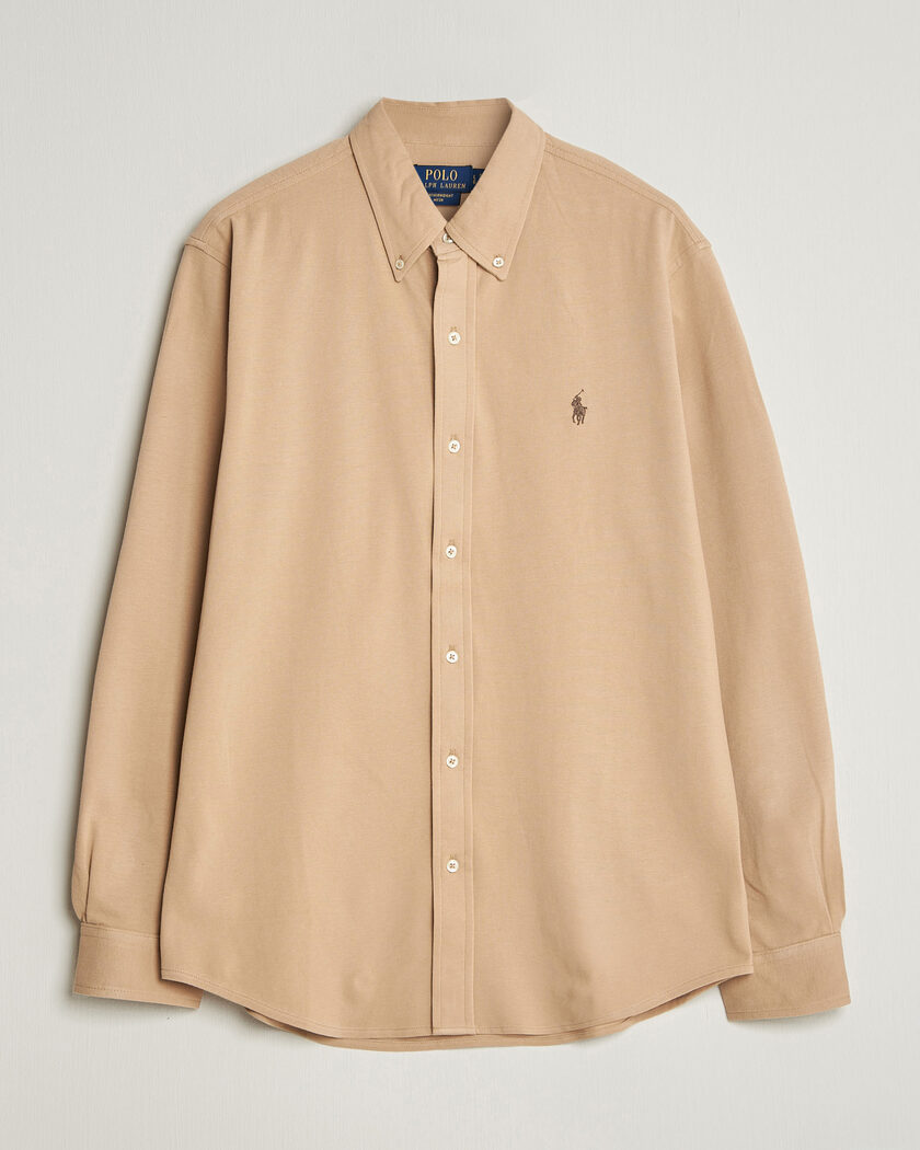 Polo Ralph Lauren Featherweight Mesh Shirt Vintage Khaki – Brun